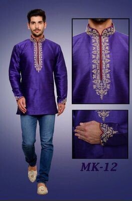 VERY HIGH QUALITY SILK Men's Embroidered Kurtis -20 PC