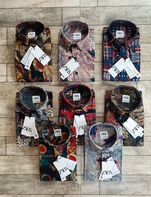 ​Zara Full Sleeve Very Premium Shirts Imported Digital Viscose Soft feel-37 pc