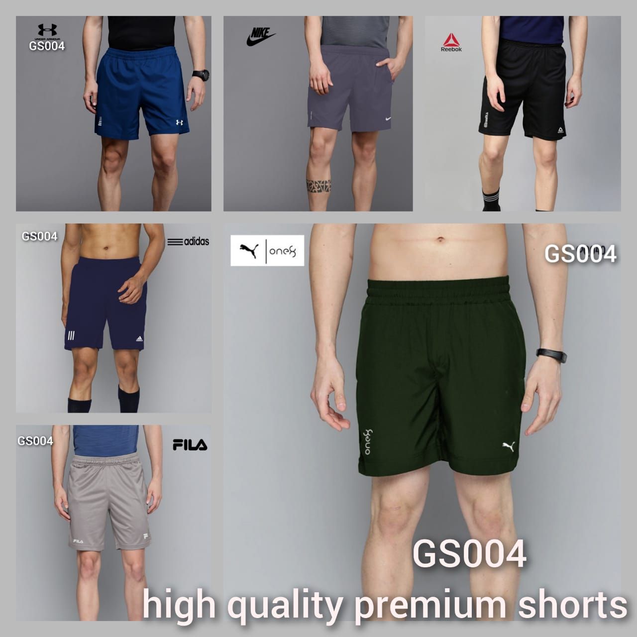 Multy Brand Combo  HIGH PREMIUM SPORTS WEAR 4 WAY LYCRA  SHORTS  -40 pc