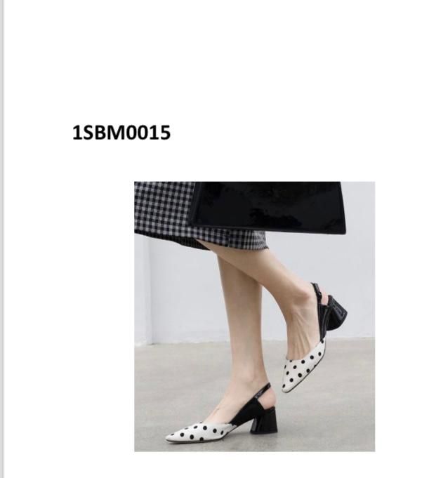 Ladies Polka Dot Mule Block heel - 24 pairs