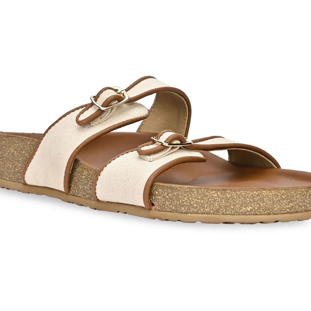 LADIES CASUAL cork sole footwear strap and buckle-48 pair