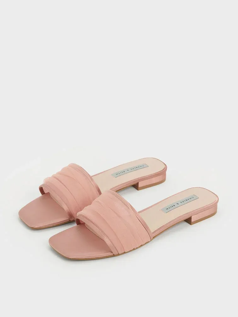 Golden Flat Square Toe Sandals for Women and Ladies Low Heel -48 pair