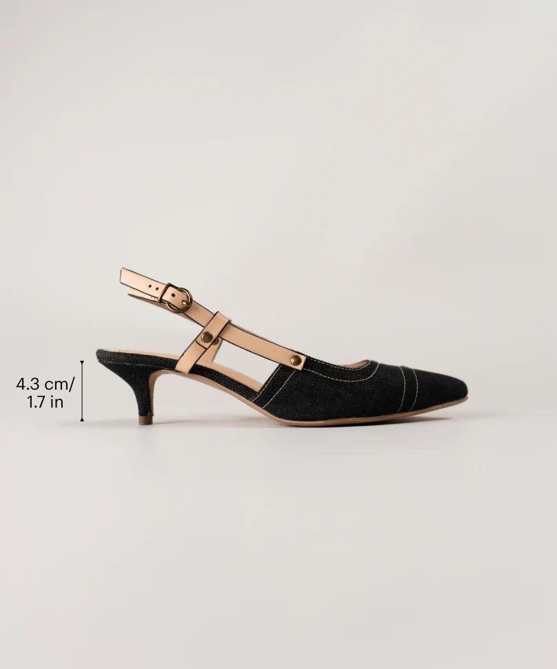Denim Low heel Pointed sandals for women -48 PAIR