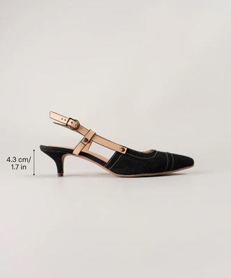 Denim Low heel Pointed sandals for women -48 PAIR