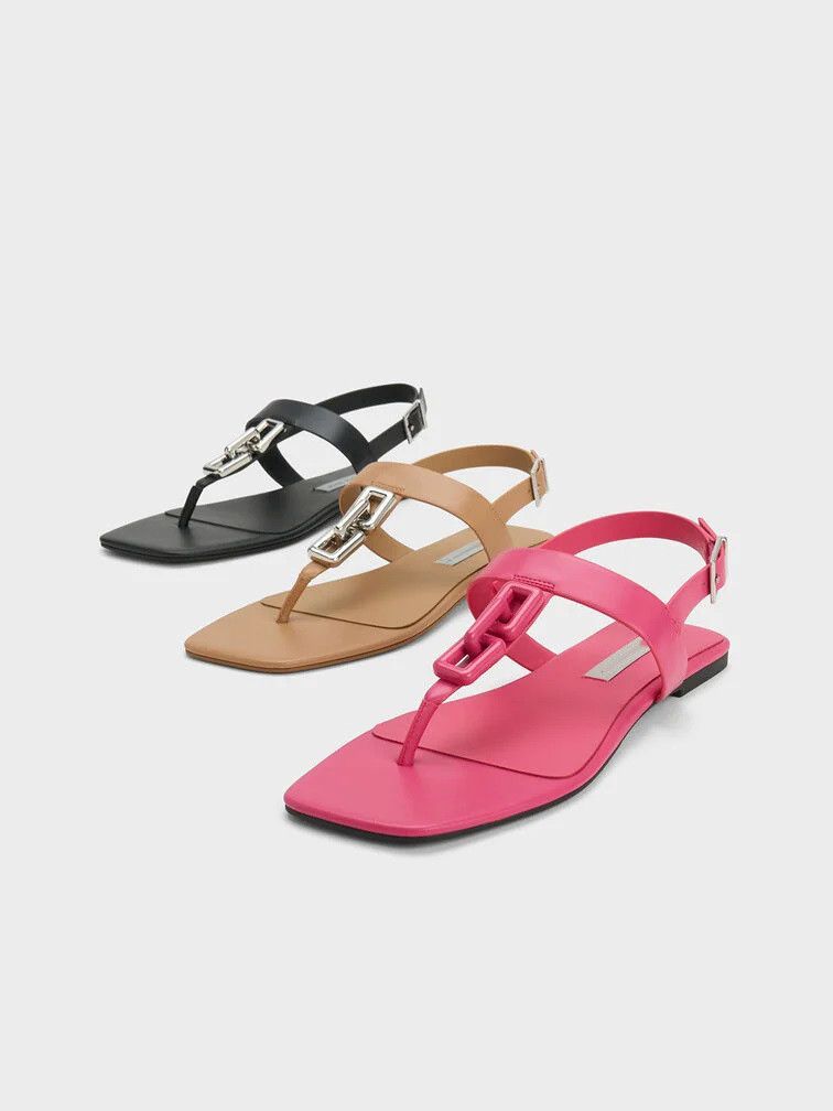 Ladies Summer Fancy Flat Genuine Leather Sandal - 48 PAIR