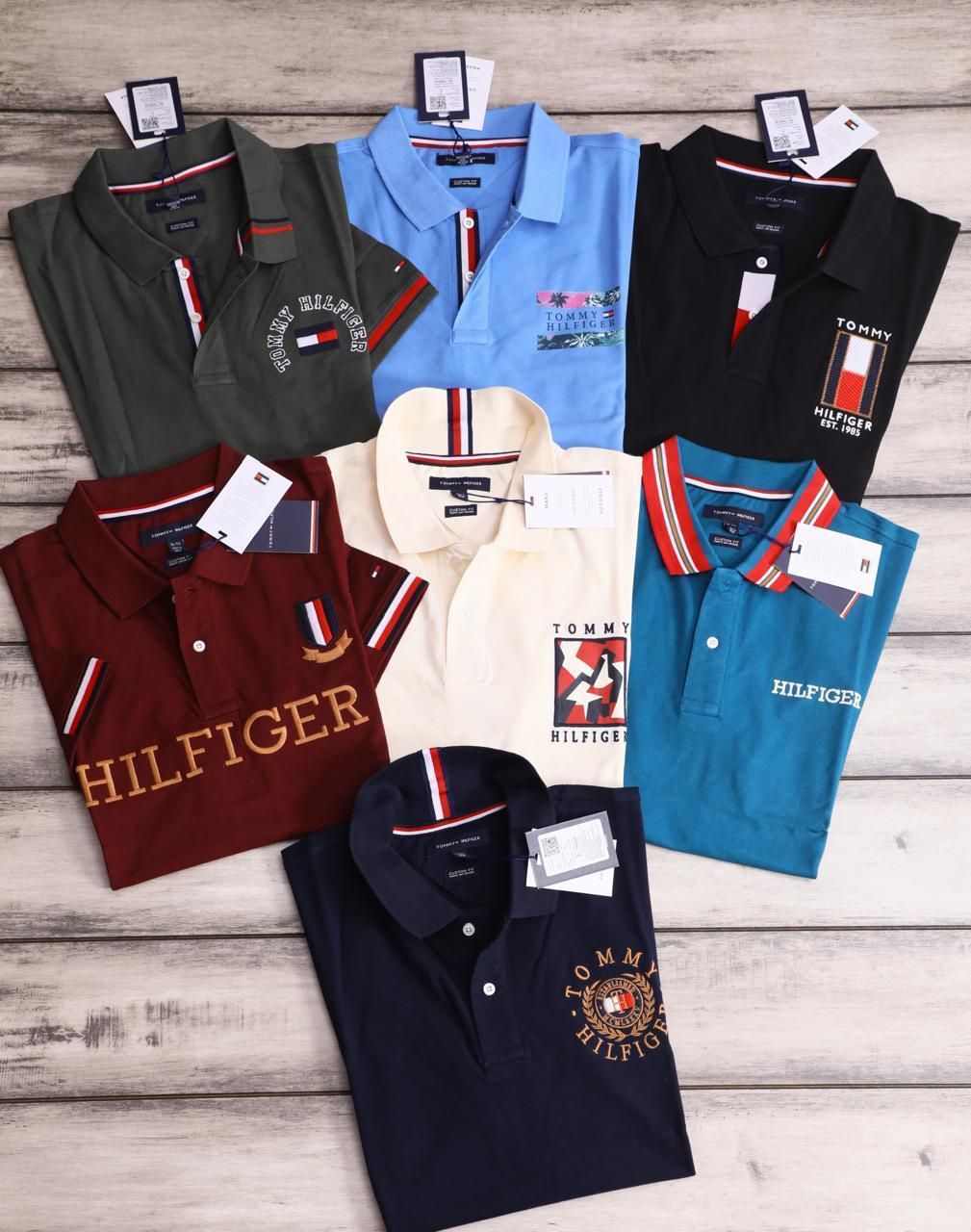 Tommy Hilfiger Cotton ​Big Size Polo Men&#39;s T-Shirt - 52 PC