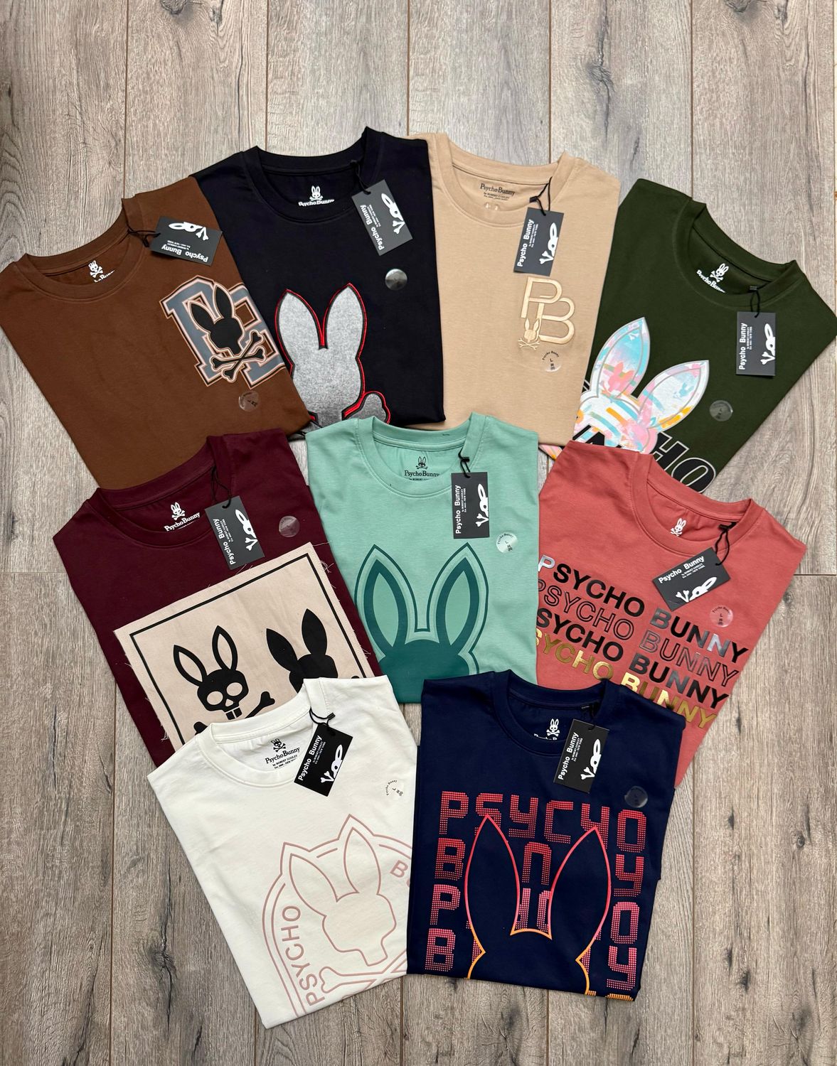 ​PSYCHO BUNNY Premium Quality Crew Neck Half Sleeve Men&#39;s T-shirt - 42 Pc