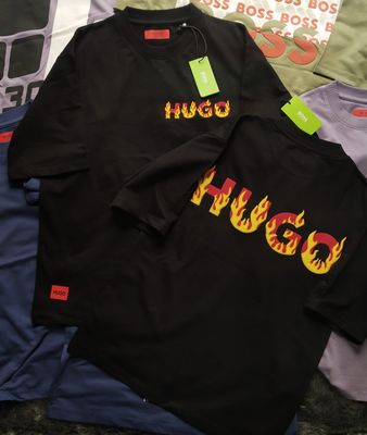 ​HUGO BOSS Premium Quality Oversized Drop shoulder Half Sleeve Men&#39;s T-shirt - 52 Pc