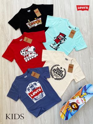 LEVI&#39;S  Premium Quality Cotton Round Neck Half Sleeve Kids T-shirt - 52 Pc
