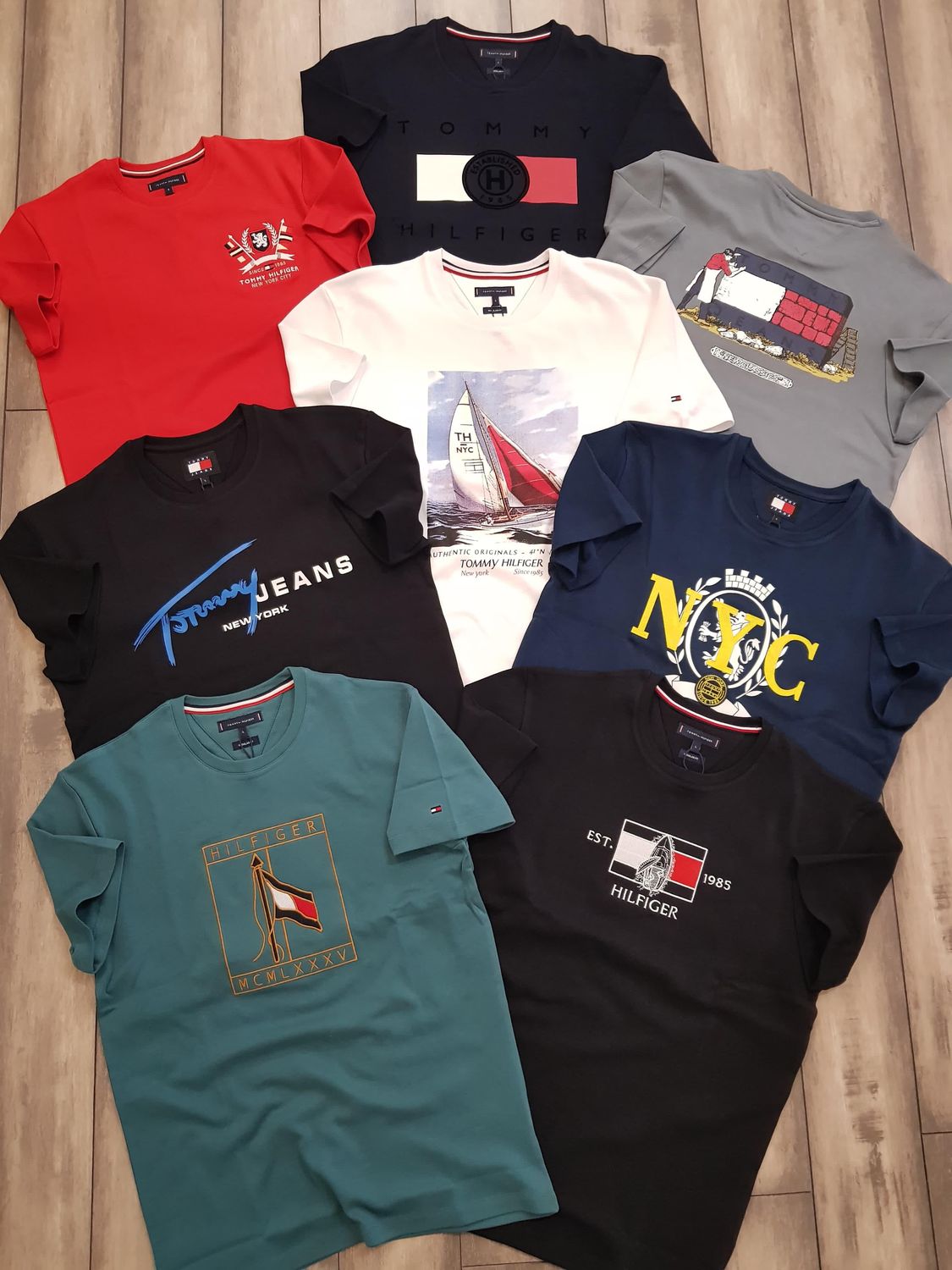 Tommy Premium Quality Round Neck Half Sleeve Men&#39;s T-shirt - 68 Pc