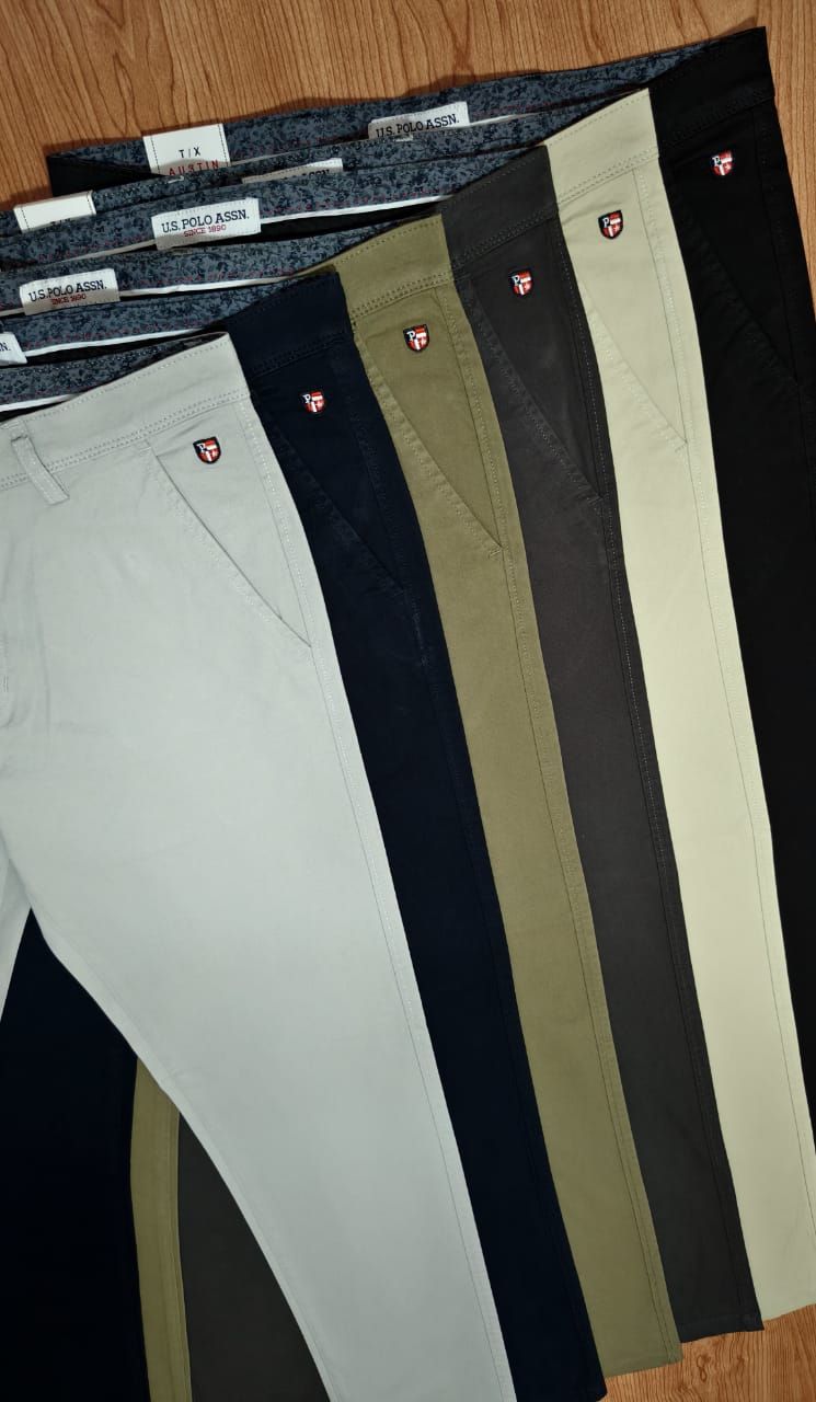 U S POLO Premium quality  cotton Lycra Slim Fit Men&#39;s Pant - 49 Pc