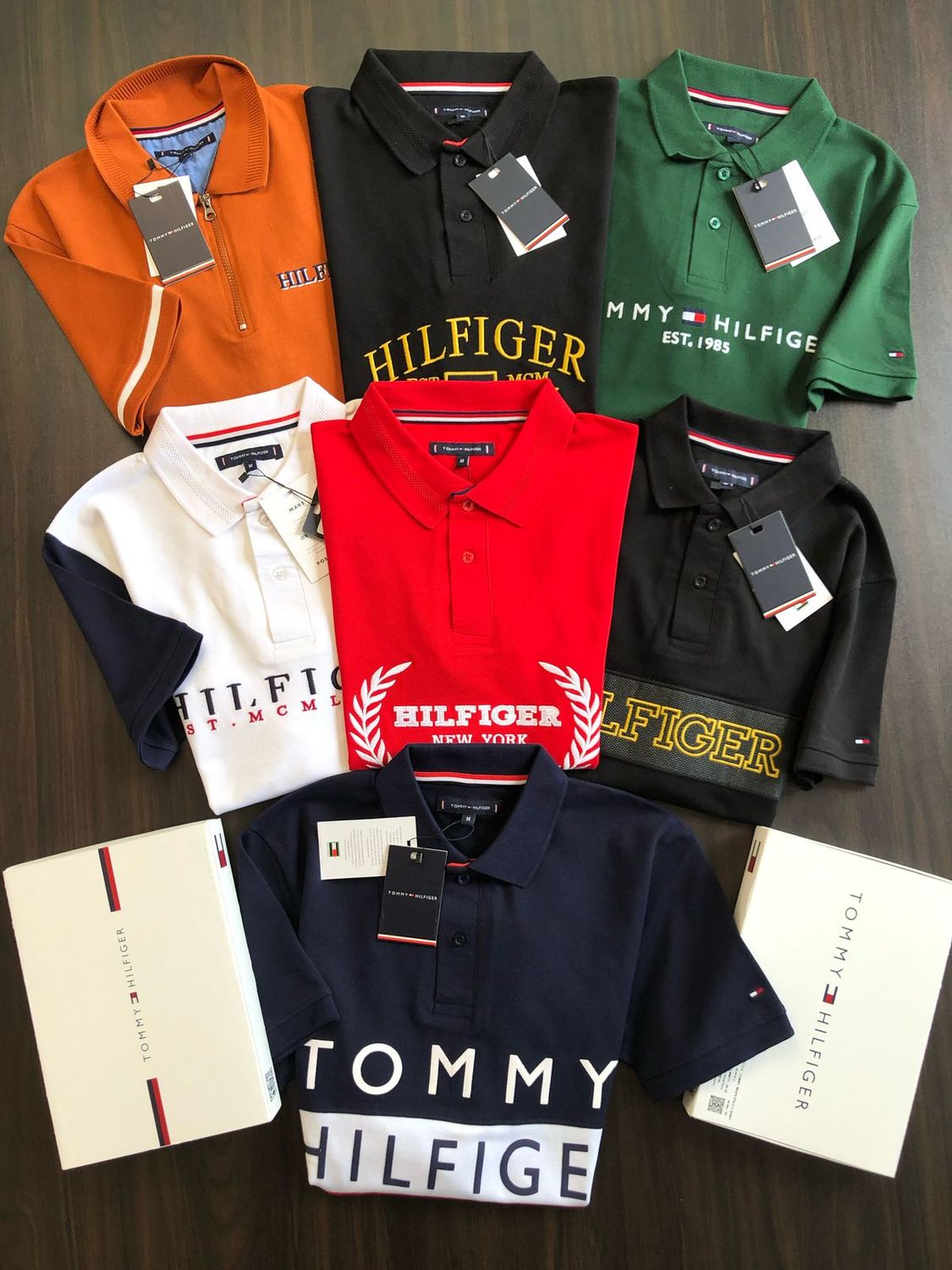 Tommy Hilfiger Premium Quality Half Sleeve Men&#39;s Polo T-shirt - 64 Pc