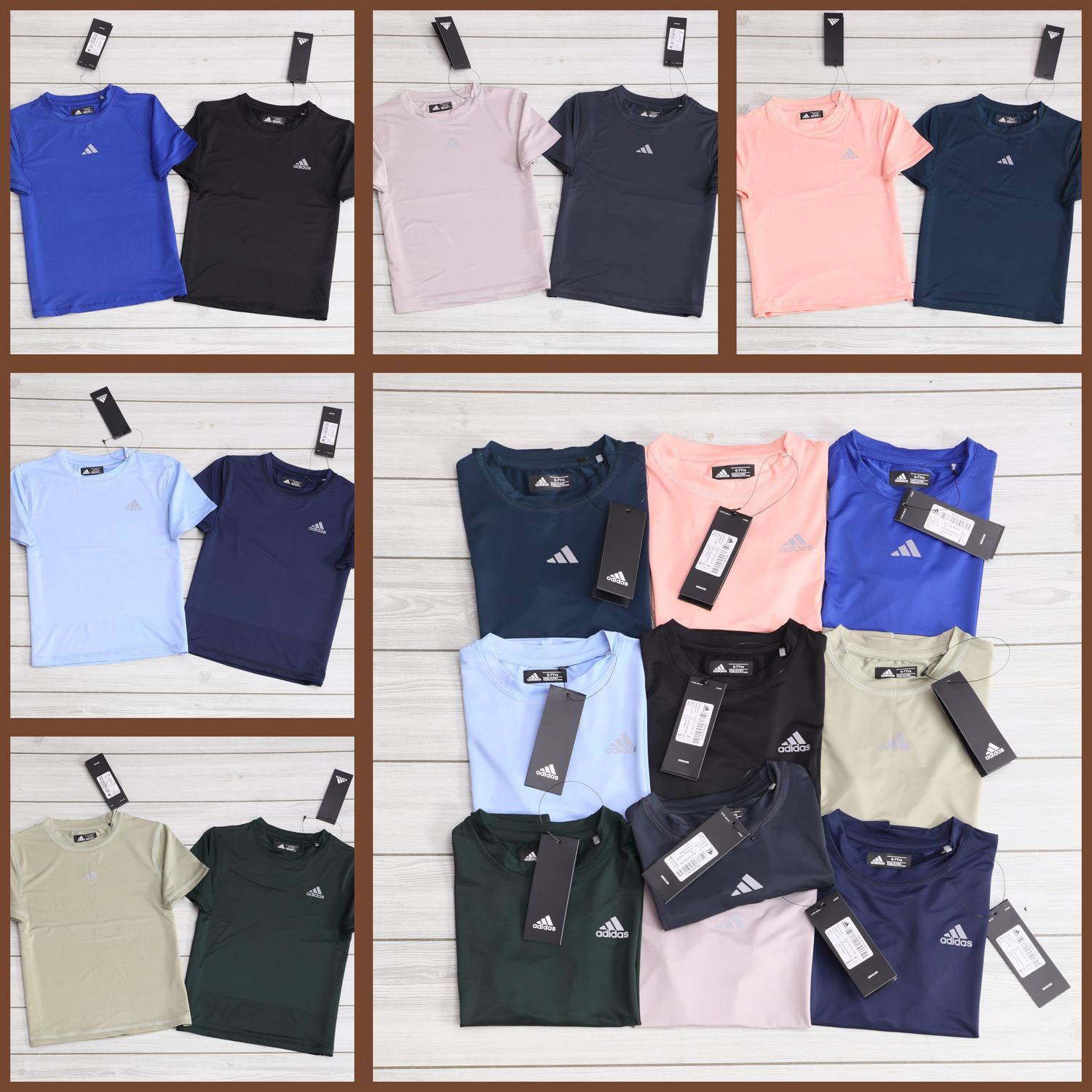 ADIDAS Premium Quality Round Neck Half Sleeve Boy&#39;s &amp; Girl&#39;s Dry-Fit Kids T-shirt - 64 Pc