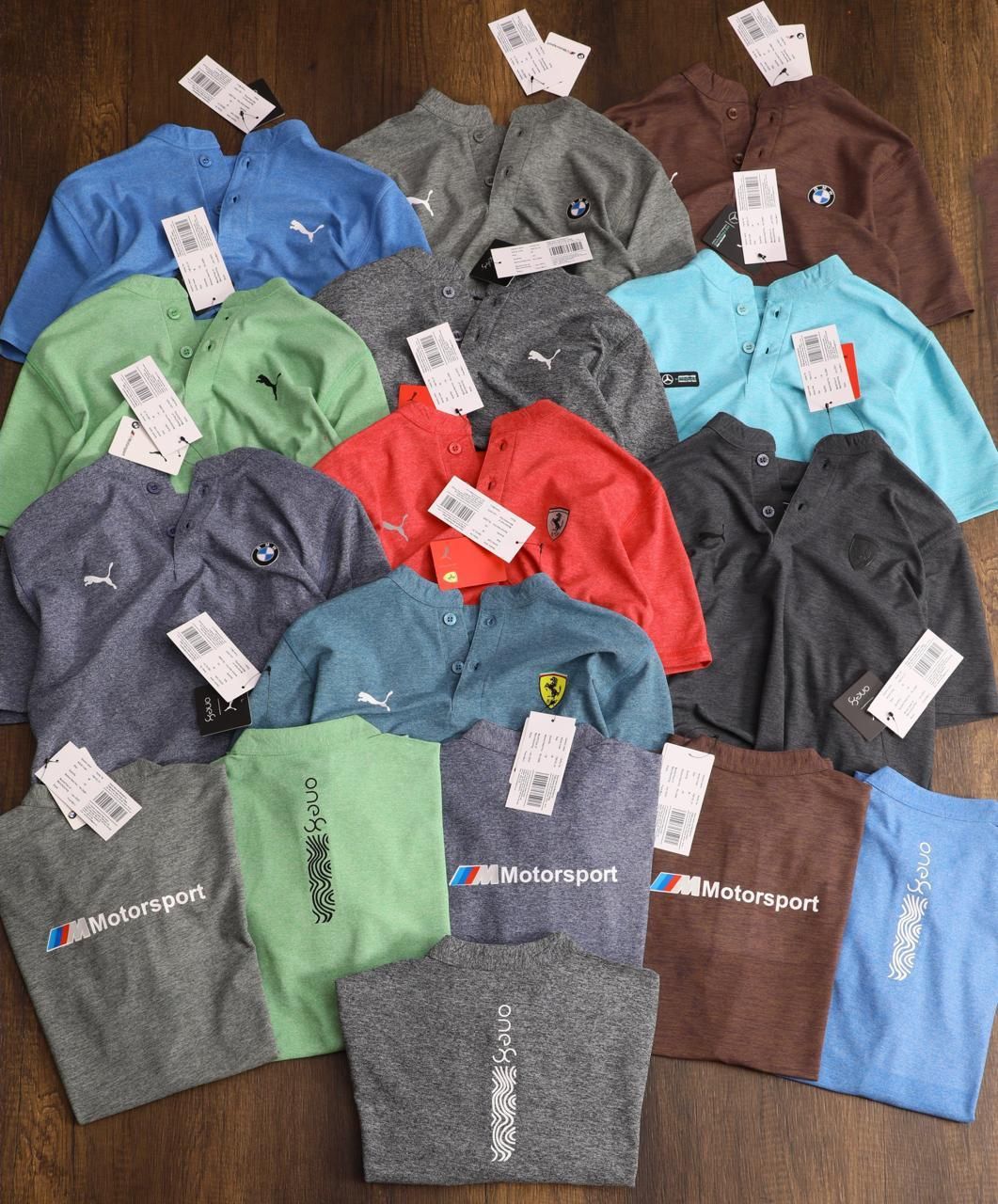 ​PUMA Premium Quality Henley Collar  Half Sleeve Men&#39;s T-shirt - 43 Pc
