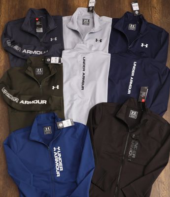 UNDERARMOUR Premium Quality 4Way Lycra Soft Full Open Hi Neck Men&#39;s Upper - 25 Pc