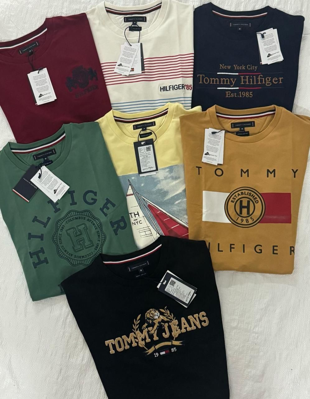 ​Tommy Premium Quality lycra Round Neck Half Sleeve Men&#39;s T-shirt - 52 Pc
