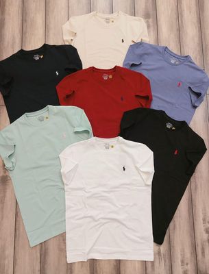 Ralph Lauren Premium Quality Cotton Round Neck Half Sleeve Men&#39;s T-shirt - 60 Pc