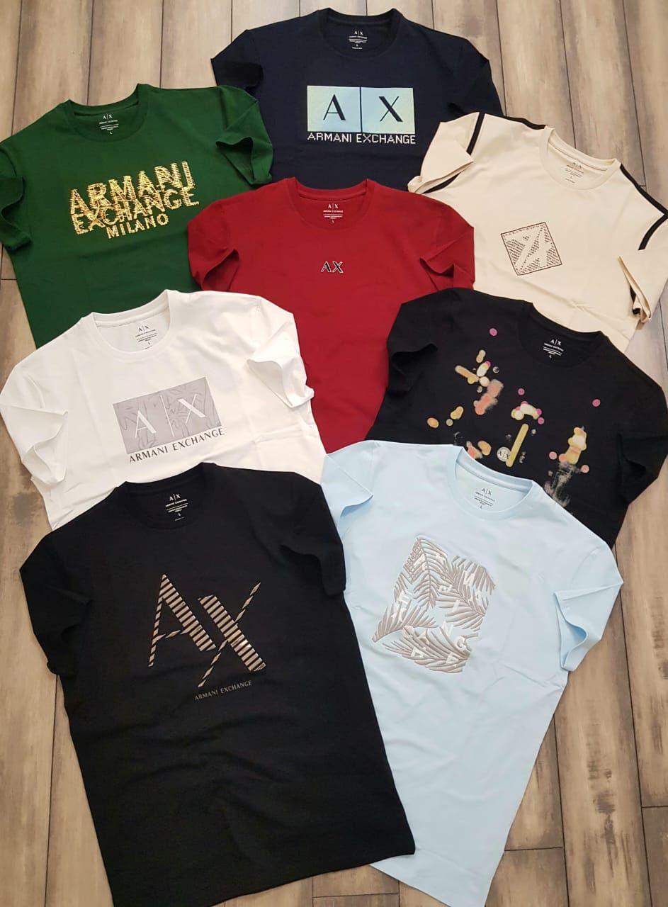 ​ARMANI EXCHANGE Premium Quality Cotton Round Neck Half Sleeve Men&#39;s T-shirt - 68 Pc