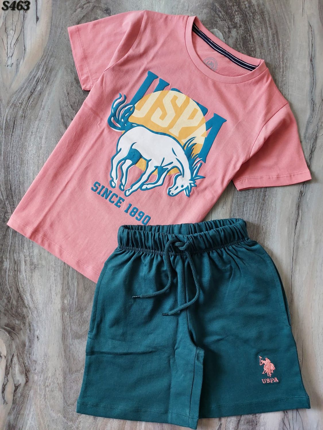 US POLO Premium Quality Kids Boys &amp; Girls t-shirt &amp; Shorts Set - 41 Pc