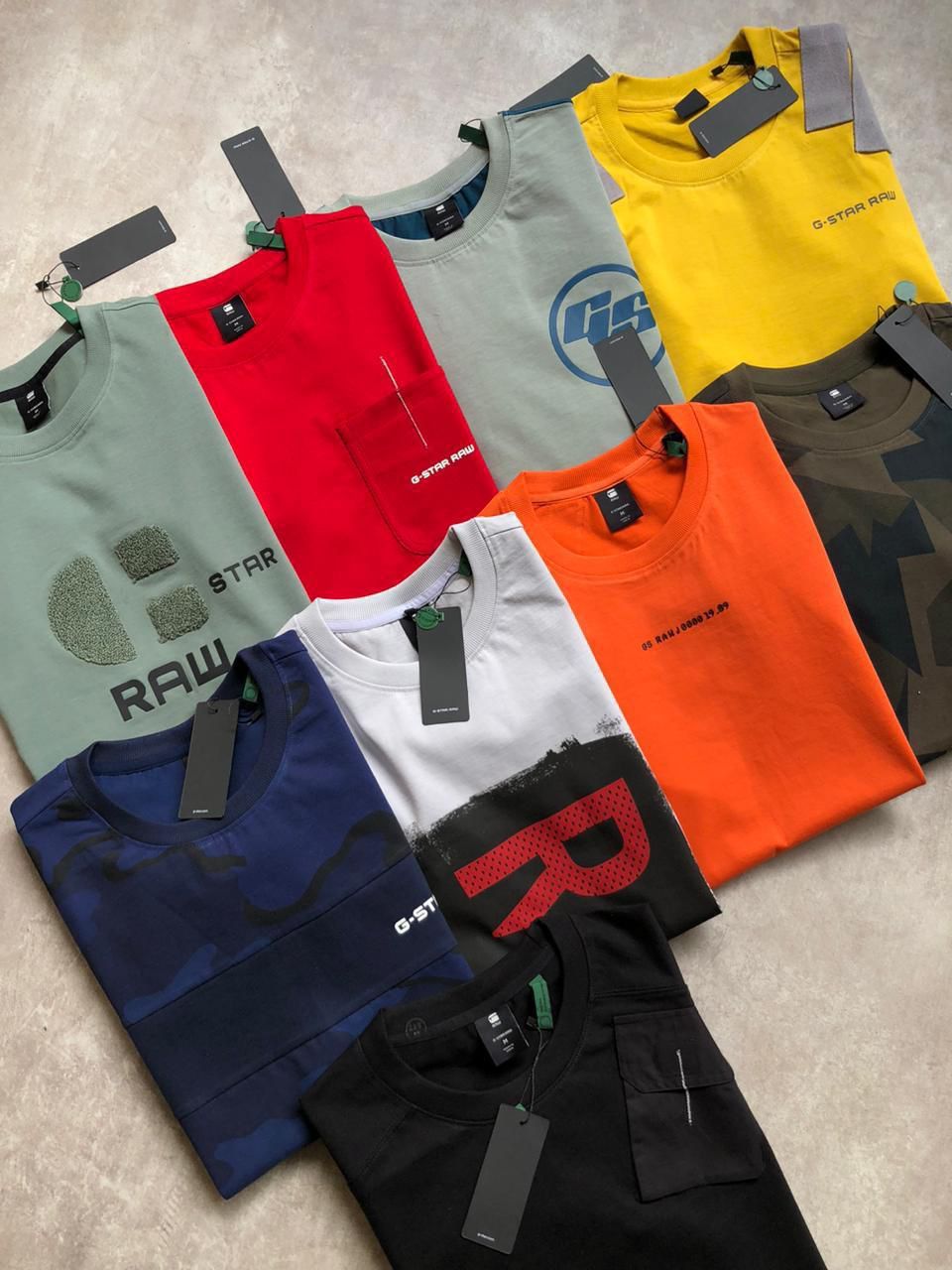 ​G Star  Premium Quality Crew Neck Half Sleeve Men&#39;s T-shirt - 75 Pc