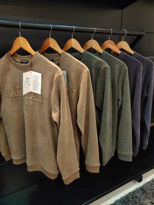 BALMAIN Premium Quality Cotton Full Sleeve Men&#39;s Jumper Sweatshirt - 56 Pc