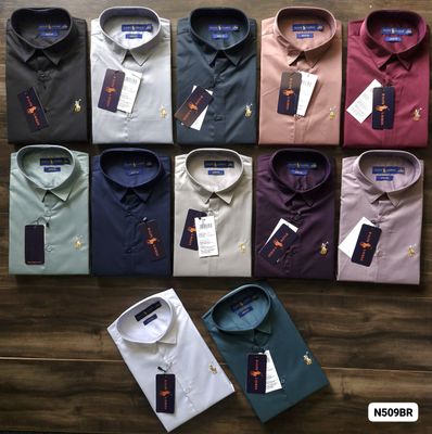 RALPH LAUREN Premium Quality Full Sleeve   Collar Neck Men&#39;s Party Wear Shirt - 50 Pc