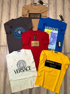 VERSACE Premium Quality Cotton Lycra Round Neck Half Sleeve Men&#39;s T-shirt - 50 Pc