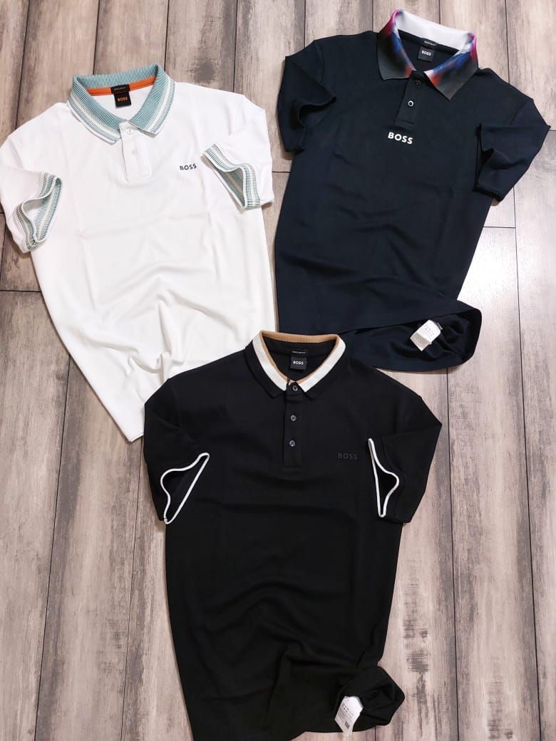 ​BOSS Premium Quality Half Sleeve Collar Neck Men&#39;s T-shirt - 52 Pc