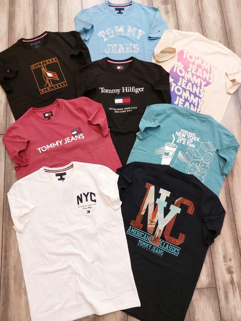 ​TOMMY Premium Quality Cotton Round Neck Half Sleeve Men&#39;s T-shirt - 68 Pc