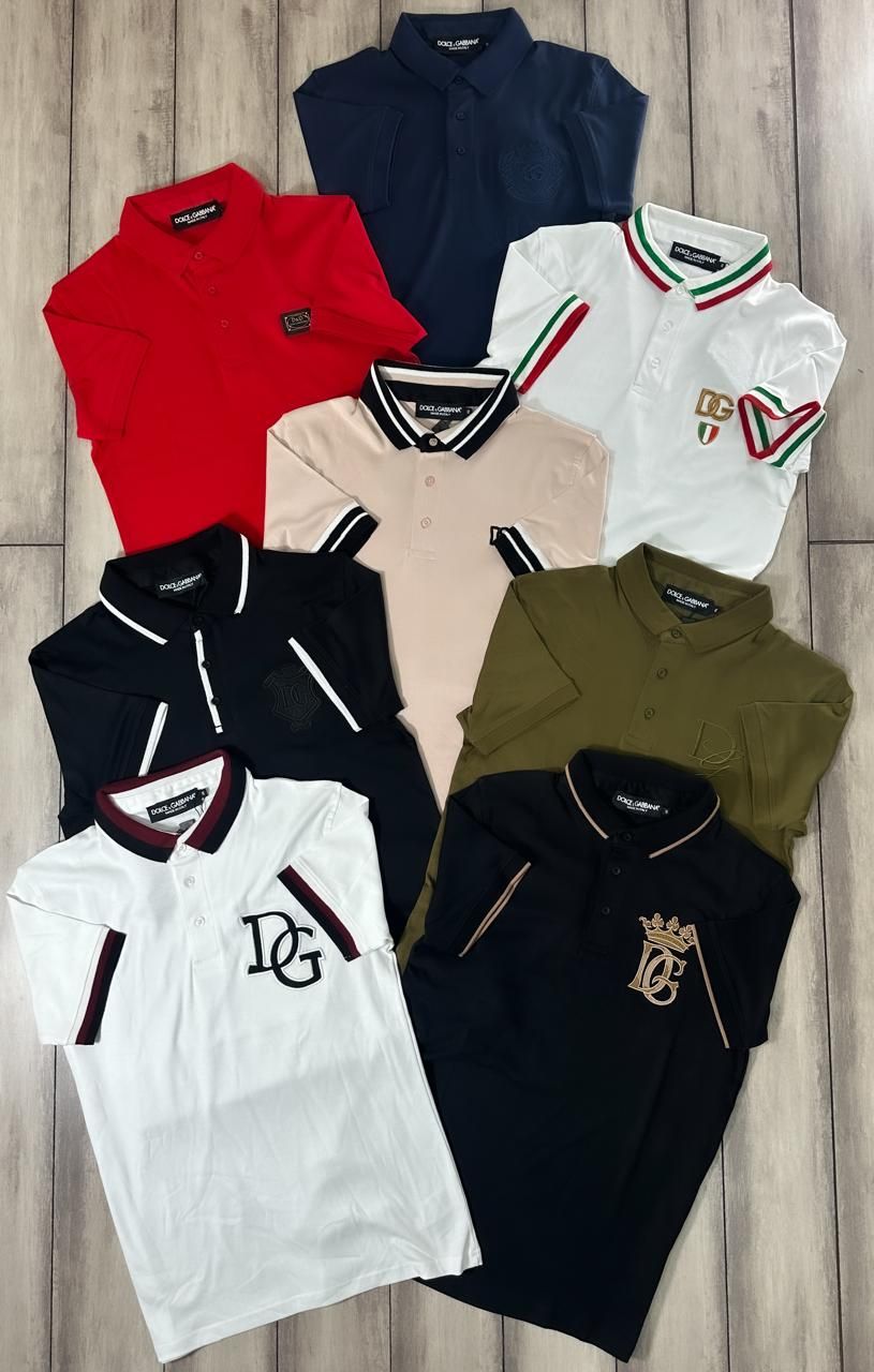 ​Dolce &amp; Gabbana Premium Quality Collar Neck Half Sleeve Men&#39;s T-shirt - 68 Pc