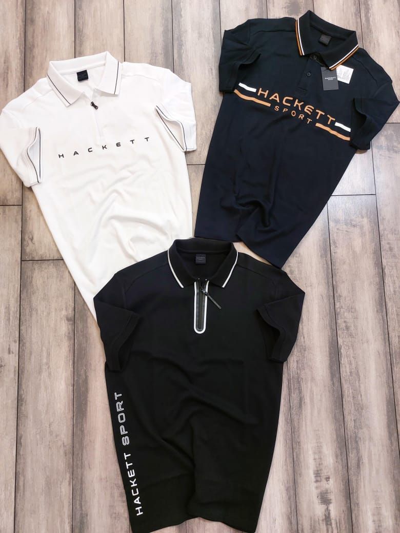 ​Hackett Premium Quality Collar Neck Half Sleeve Men&#39;s T-shirt - 52 Pc