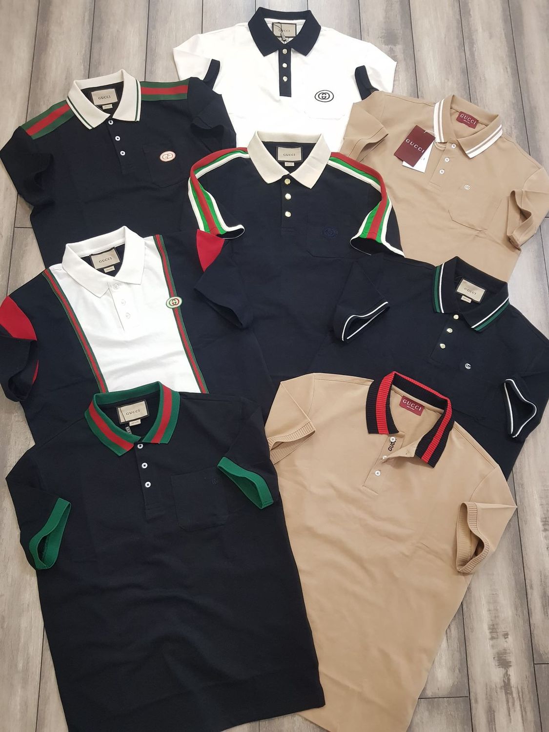 Gucci Premium Quality Collar Neck Half Sleeve Men&#39;s T-shirt - 60 Pc