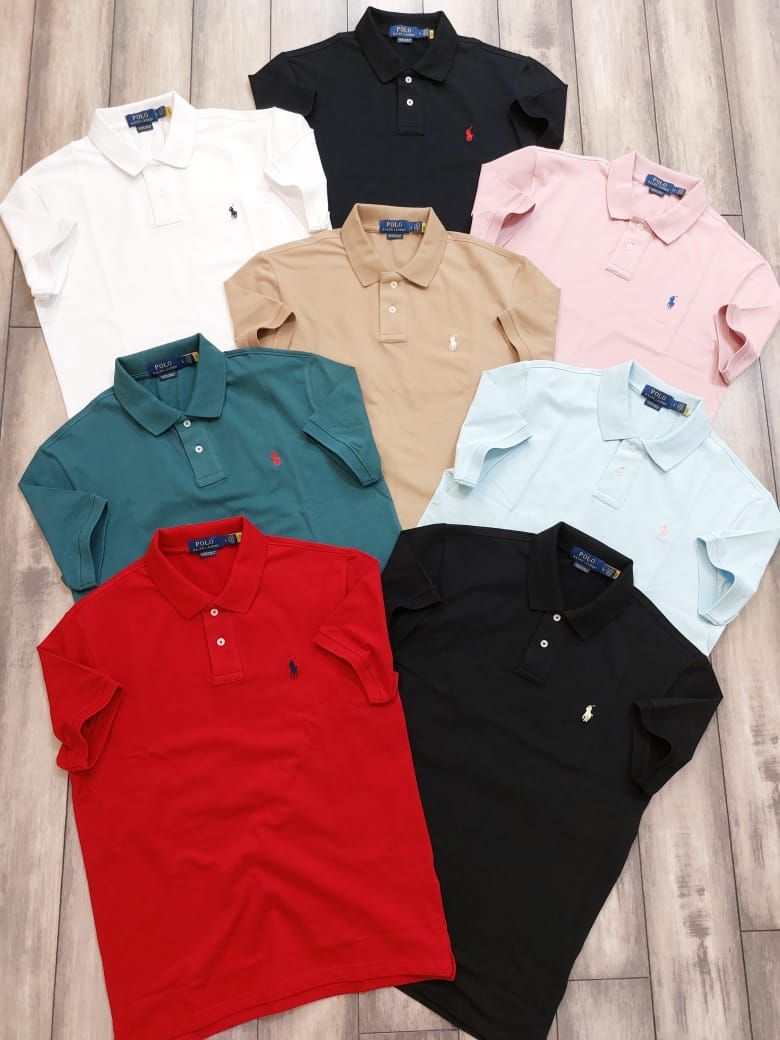 Ralph Lauren Premium Quality Collar Neck Half Sleeev Men&#39;s Polo T-shirt - 60 Pc