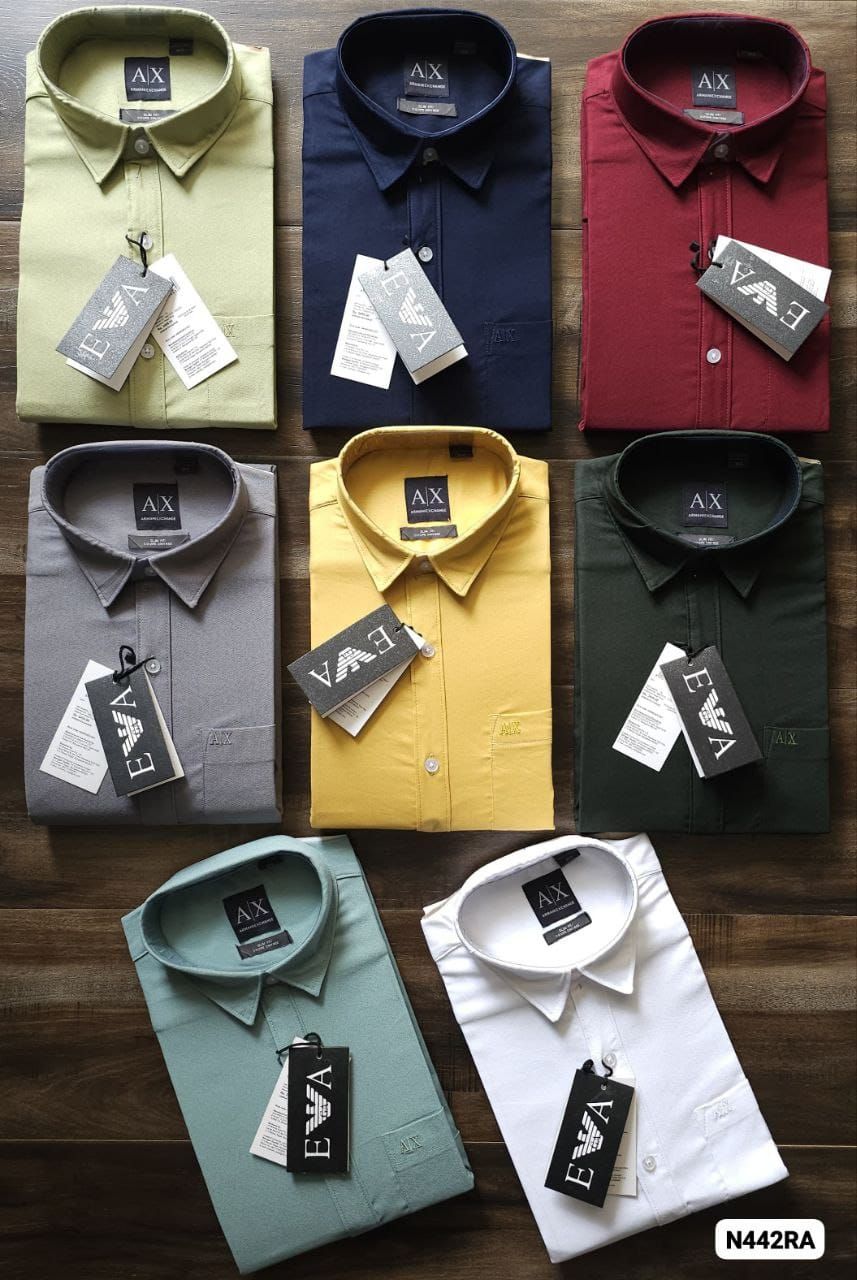 ARMANI EXCHANGE Premium Quality Lycra Full Sleeve Men&#39;s Shirt - 36 Pc