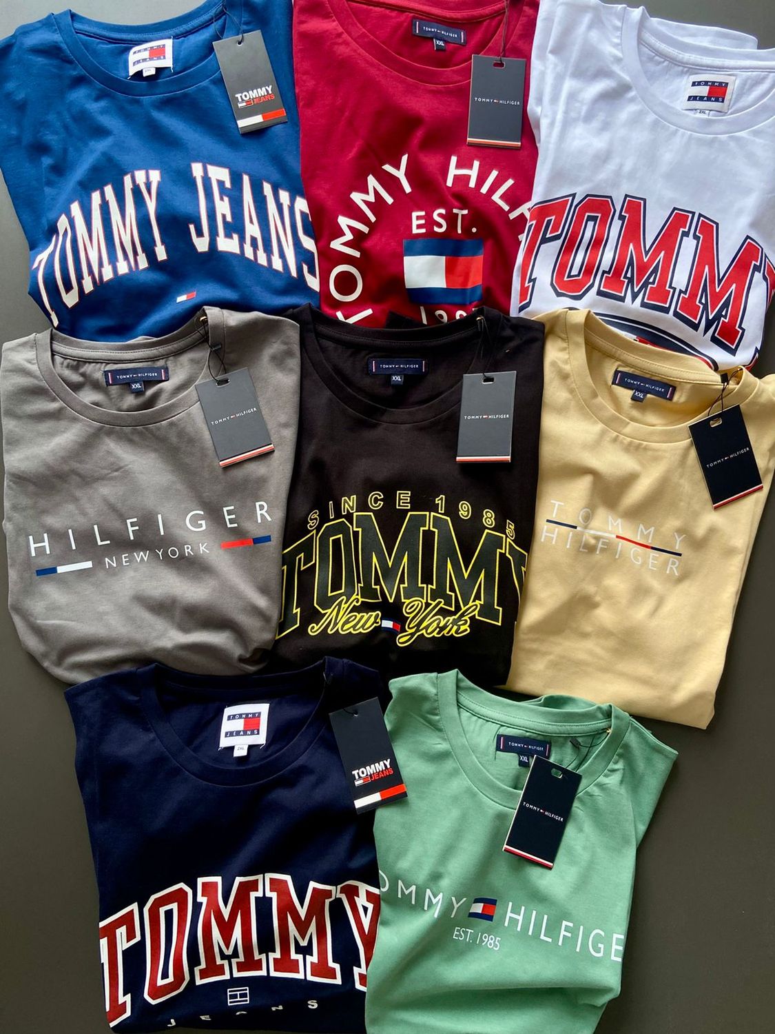 Tommy Premium Quality ( Plus Size ) Cotton Crew Neck Half Sleeve Men&#39;s T-shirt - 48 Pc