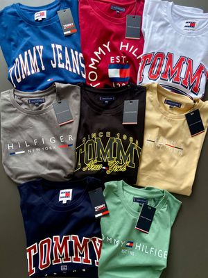 Tommy Premium Quality ( Plus Size ) Cotton Crew Neck Half Sleeve Men&#39;s T-shirt - 48 Pc