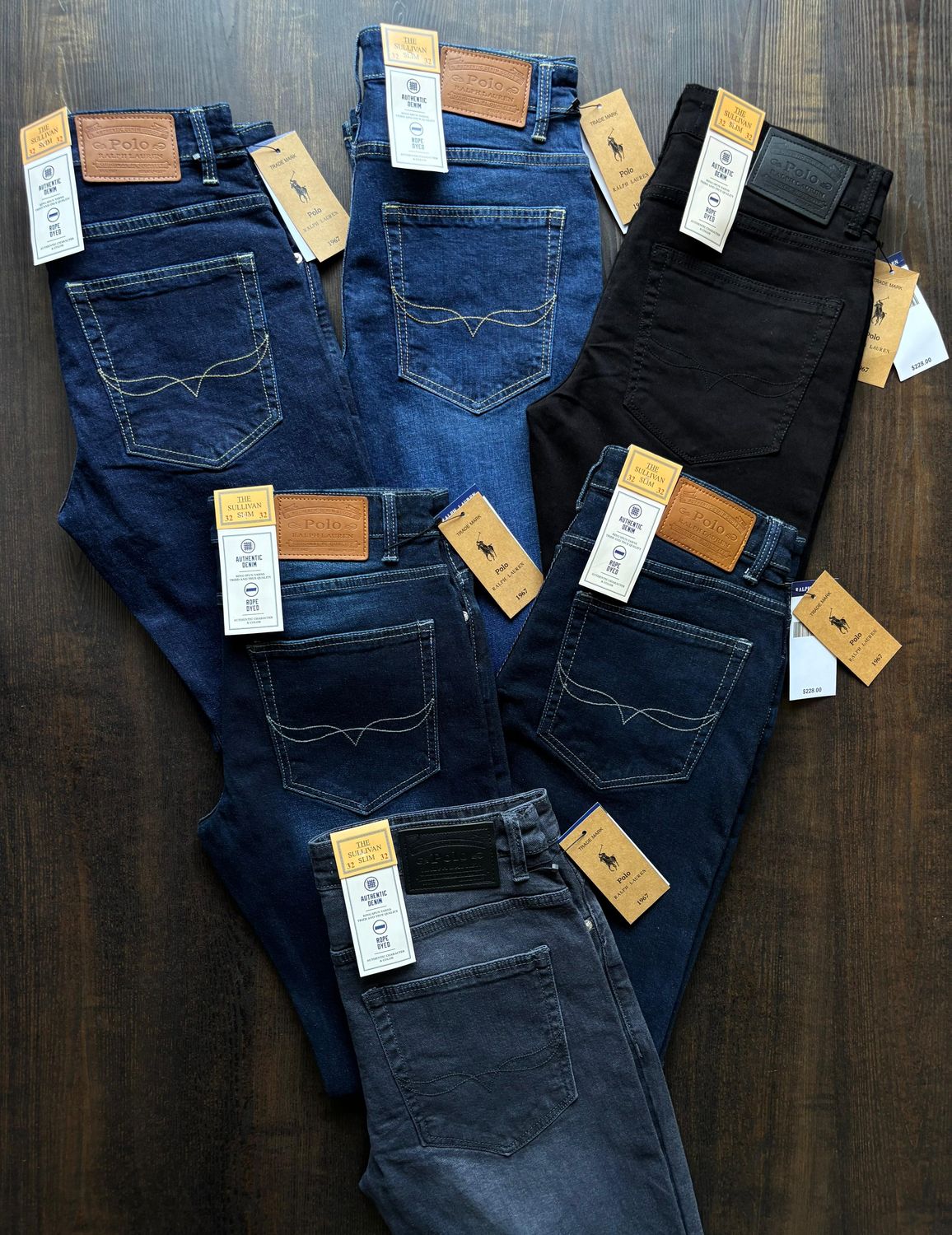 ​RALPH LAUREN Premium Quality Slim-Fit Men&#39;s Denim Jeans - 42 Pc