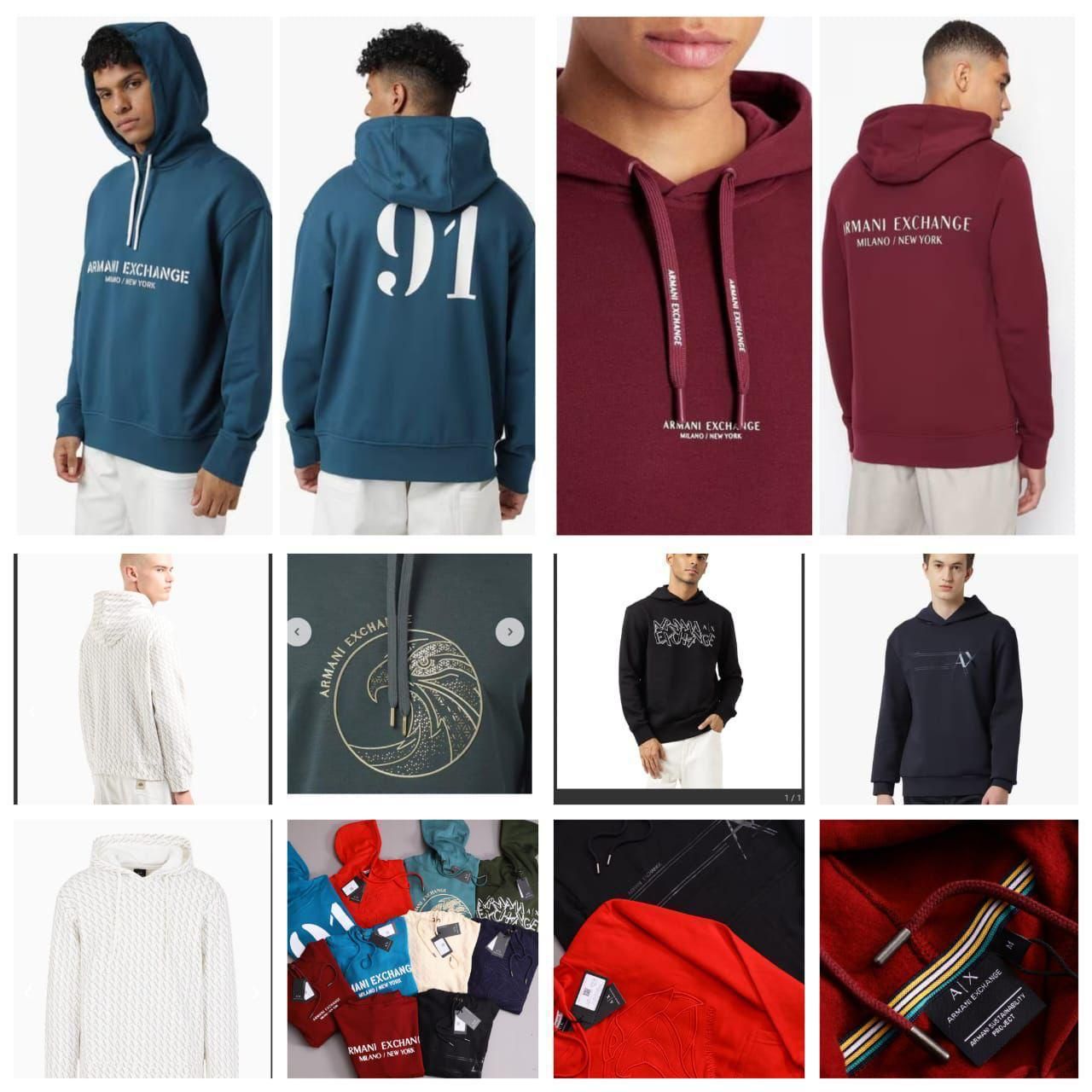 ARMANI EXCHANGE Premium Quality Cotton Full Sleeev Men&#39;s Pullover Hoodies - 36 Pc