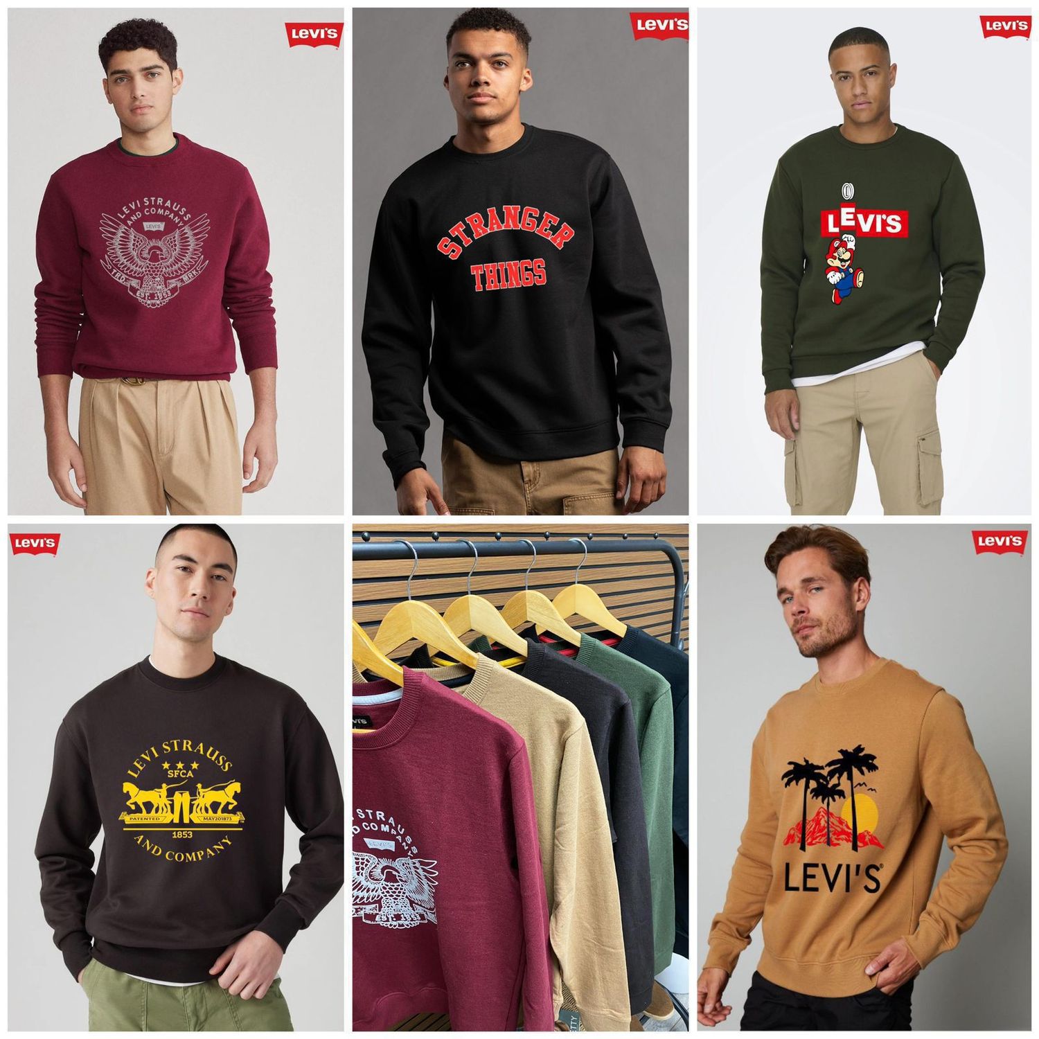 LEVI’S Premium Quality Full Sleeve Men&#39;s Sweatshirt - 32 Pc