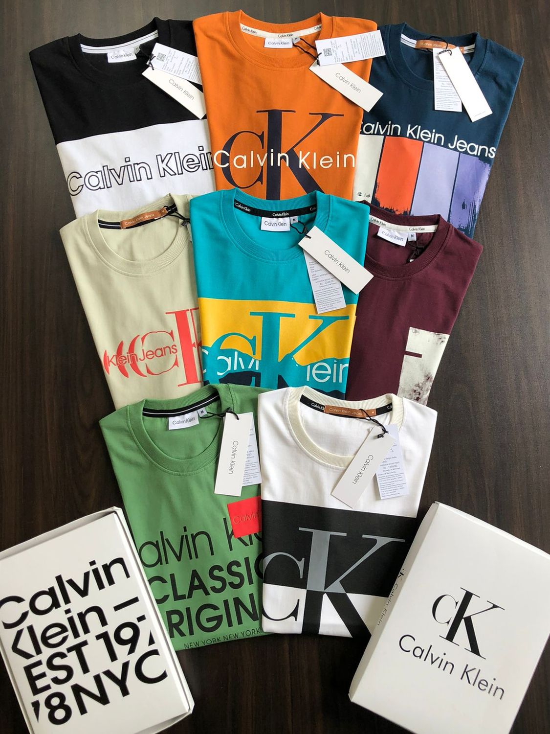 Calvin Klein Premium Quality Crew Neck Half Sleeve Men&#39;s T-shirt - 36 Pc
