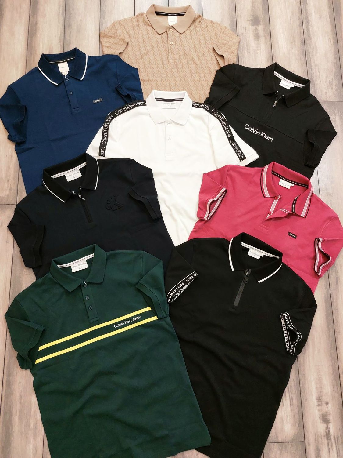 Calvin Klein Premium Quality Collar Neck Half Sleeve Men&#39;s T-shirt - 68 Pc