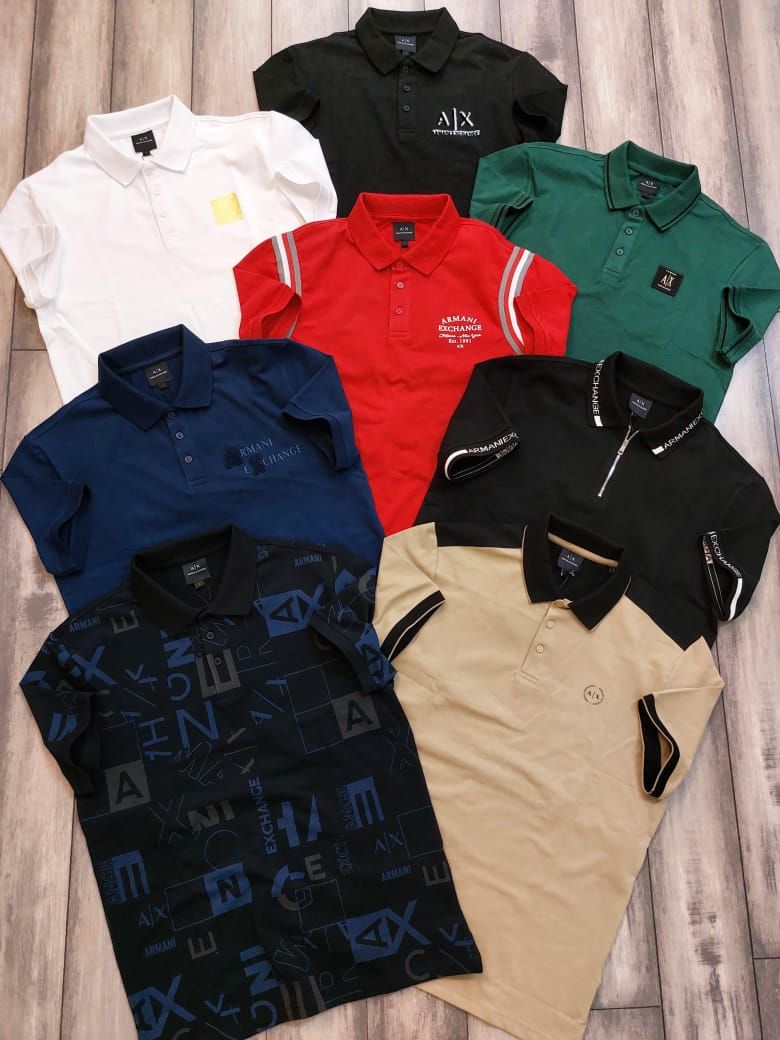Armani Exchange Premium Quality Collar Neck Half Sleeve Men&#39;s T-shirt - 60 Pc