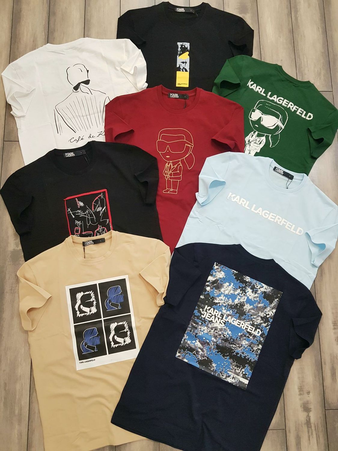 ​Karl Lagerfeld Premium Quality Cotton Round Neck Half Sleeve Men&#39;s T-shirt - 68 Pc