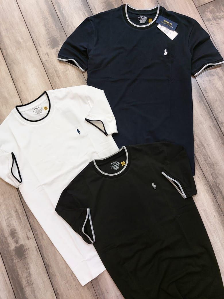 ​Ralph Lauren Premium Quality Cotton Round Neck Half Sleeev Men&#39;s T-shirt - 52 Pc