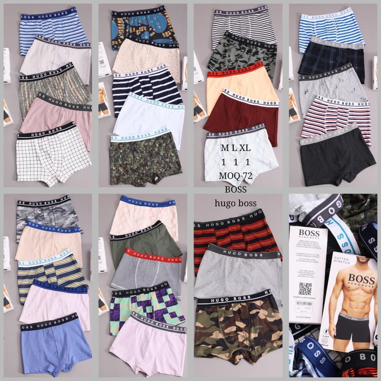 ​HUGO BOSS Premium Quality Stretchable Lycra Cotton Men&#39;s Trunks - 72 Pc