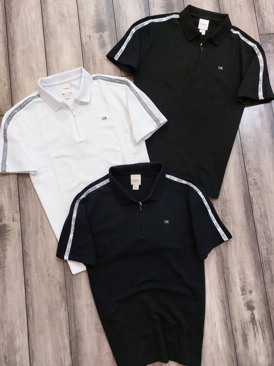 Calvin Klein Premium Quality Collar Neck Half Sleeve Men&#39;s T-shirt - 46 Pc