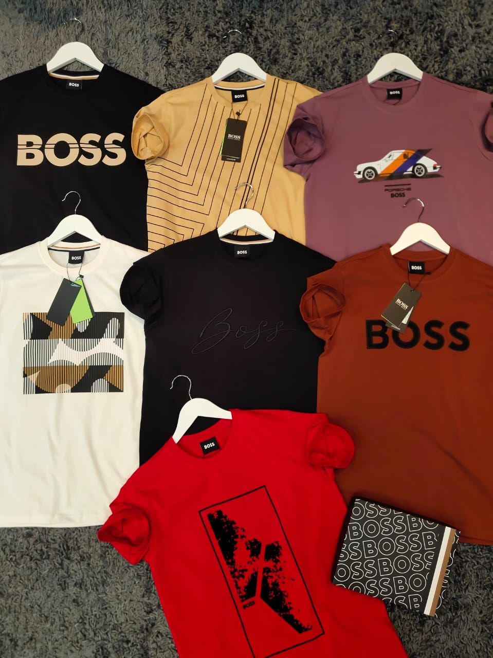 ​BOSS Premium Quality Cotton Round Neck Half Sleeve Men&#39;s T-shirt - 60 Pc