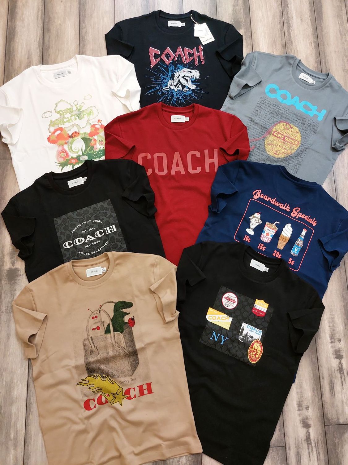 Coach Premium Quality Round Neck Half Sleeve Men&#39;s T-Shirts - 68 Pc