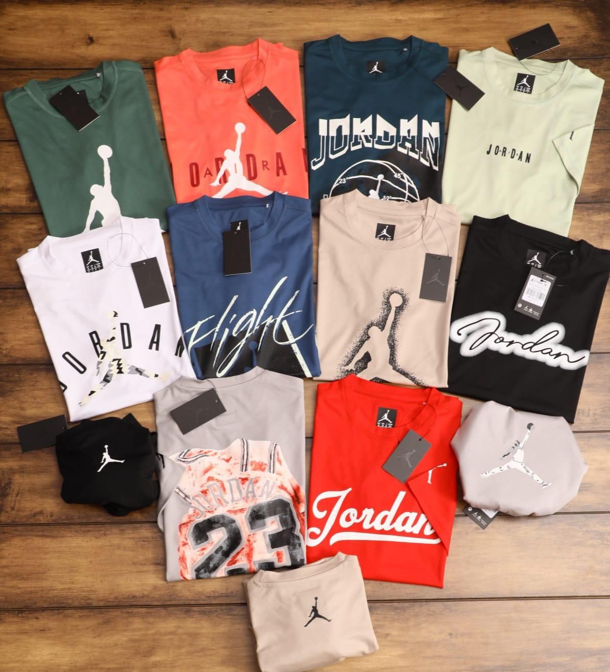 JORDAN Premium Quality Fourway Tencil Lycra Round Neck Half Sleeve Men&#39;s T-shirt - 43 Pc