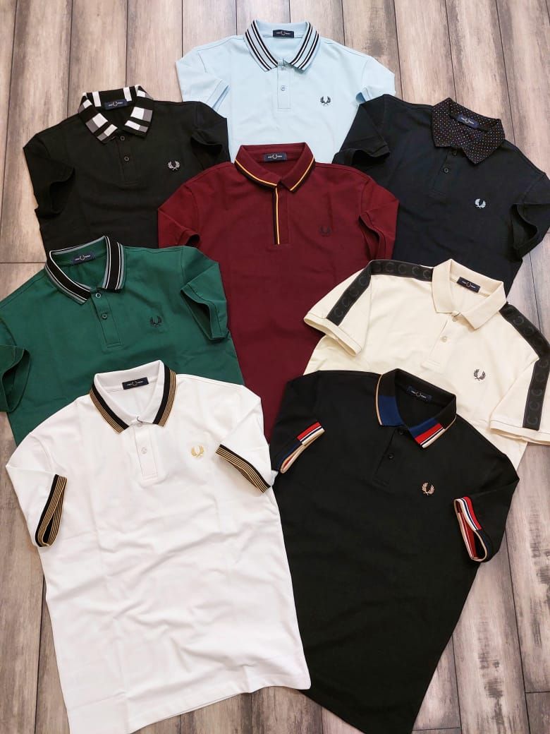Fred Perry Premium Quality Collar Neck Half Sleeve Men’s Polo T-Shirts - 60 Pc